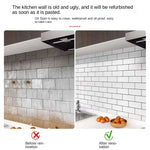 sticker mural moderne carreaux brique adhésif imperméable anti moisissure blanc