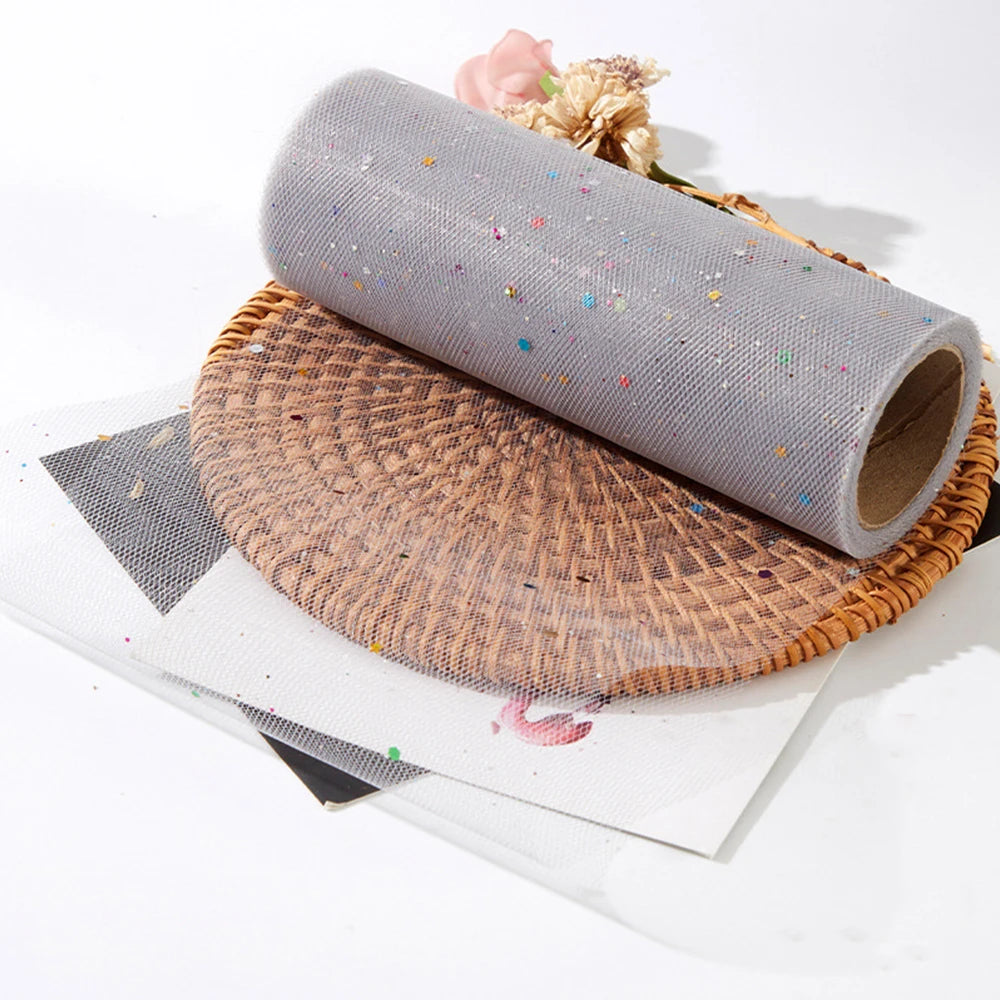 rubans tulle pailletés multicolores rose rouge vert bleu violet noir opaques festifs