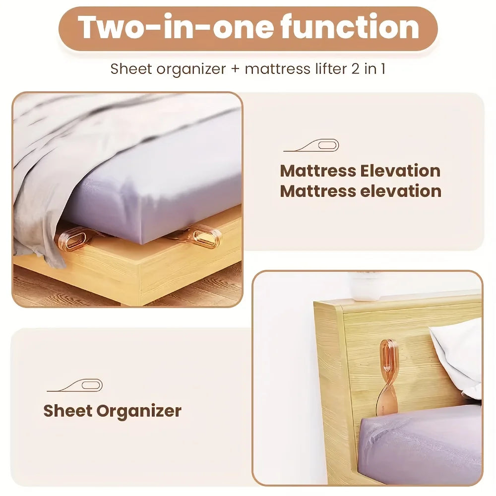 organiseur drap or violet vert moderne adhésif transparent élégant rose beige efficace changer draps