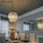 suspension lumineuse classique strass doré transparent chambre éclairage antique cristal
