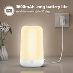 lampe table veilleuse led rechargeable rose clair moderne ambiance tactile bluetooth