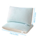 oreiller doux blanc bleu clair texture géométrique moderne lavable machine support cervical