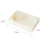 ensemble accessoires salle bain marbre blanc onyx distributeur savon plateau pot brosse dents