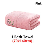 serviettes bambou brodées vert violet rose blanc classiques absorbantes maison