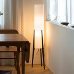 lampe sol moderne abat jour tissé pieds bois blanc ampoules led blanc bois foncé