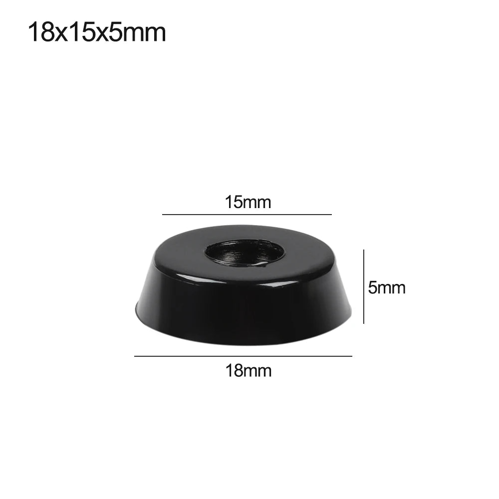 pieds meubles noirs ronds lisses modernes 10 pièces différentes tailles