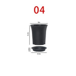 pots fleurs noirs modernes plastique plateau différentes tailles jardinage durable