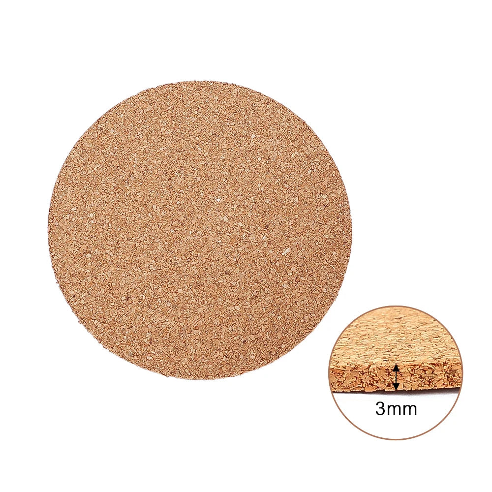 coasters liège marron clair simples rustiques antidérapants table decoration maison