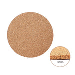 coasters liège marron clair simples rustiques antidérapants table decoration maison