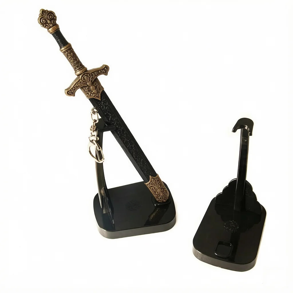 supports stockage épées figurines noires japonais katana assemblage facile décoration respectueux environnement multiples utilisations