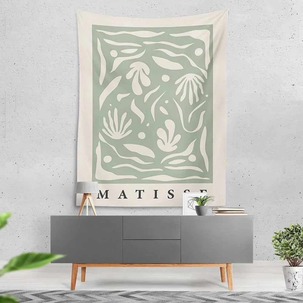 tapisserie mural moderne floral abstraite suspendue clips chambre décoration multicolore