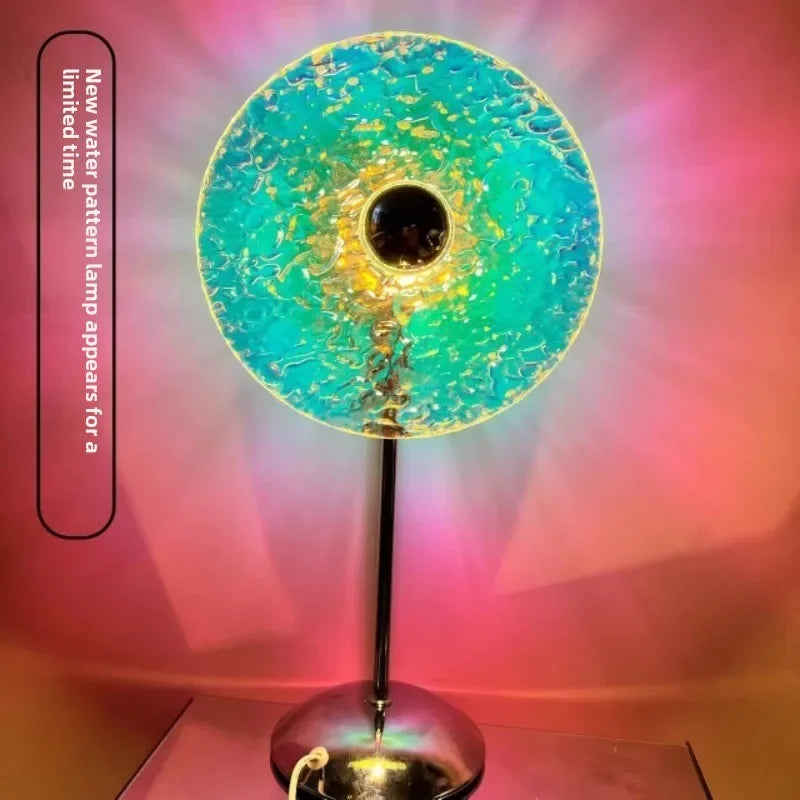 lampe sol moderne bleu doré noir translucide effet bauhaus haute qualité chambre coucher
