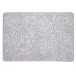 tapis table moderne fleurs feuilles noir marron beige gris vert bleu respectueux environnement 43x30cm