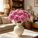bouquet artificiel fleurs pivoines feuilles vertes mariage anniversaire décoration intérieure rose blanc rouge classic