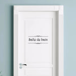 autocollants vinyle salle bain toilettes personnages minimalistes adhésifs salle bains décorations textes icones personnes