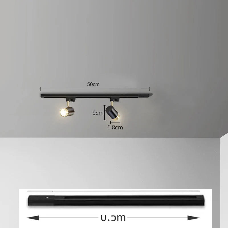 spots led gu10 réglables moderne noir doré brillantsintérieur chambre salon
