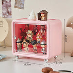 vitrine transparente moderne figurines anti poussière blanche exposant organisateur jouets eco friendly