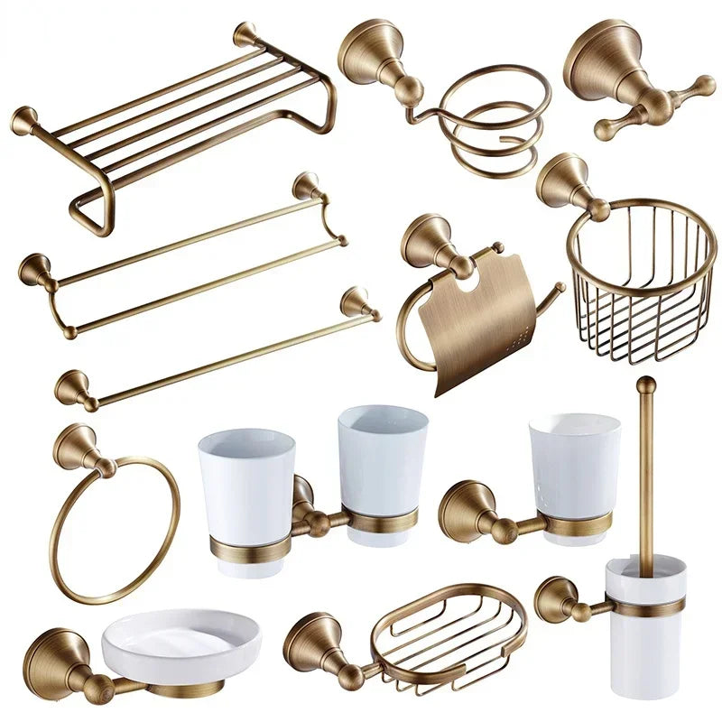 accessoires salle bain bronze finition brossé vis fixations classiques or satiné texture satinée