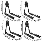 crochet mural acier noir support rangement outils garage vélo escabeau fixation vis