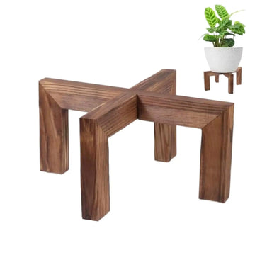 présentoir bois moderne support plante angle décoration intérieure minimaliste étagère autoinstallation famille chambre salon