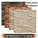 papier peint mural adhésif 3d effet brique texture moderne gris marron beige décoration