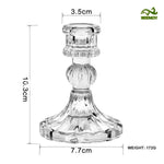 bougeoir verre classique transparent gravé décoration maison bougie aromathérapie ornement table