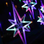 décoration noël étoiles lumineuses fil blanc multicolores extérieures ip44 étanches moderne
