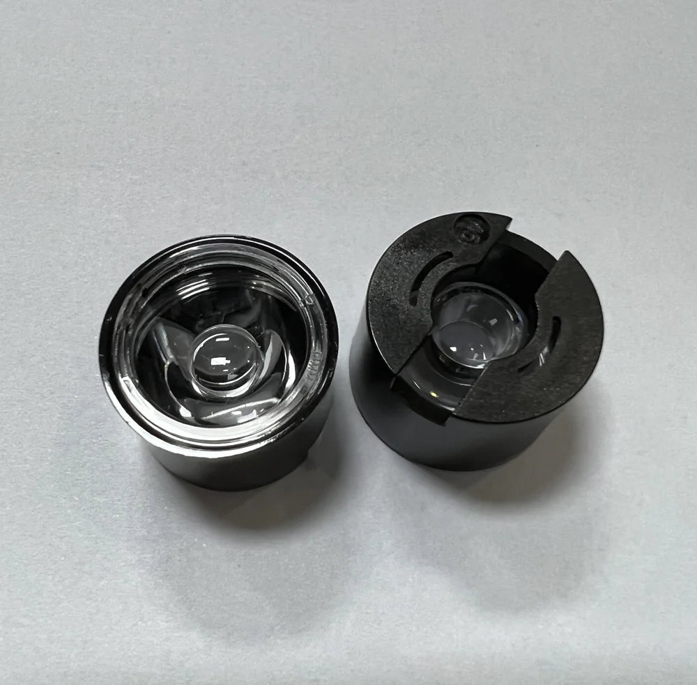 lentille optique ronde noire lampe led haute puissance support éclairage moderne