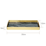 ensemble accessoires salle bain marbre noir rangement brosse dents dentifrice moderne luxe