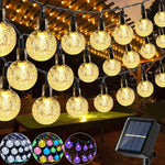 guirlande solaire lumineuse translucides modes éclairage moderne clips autoinstallation led