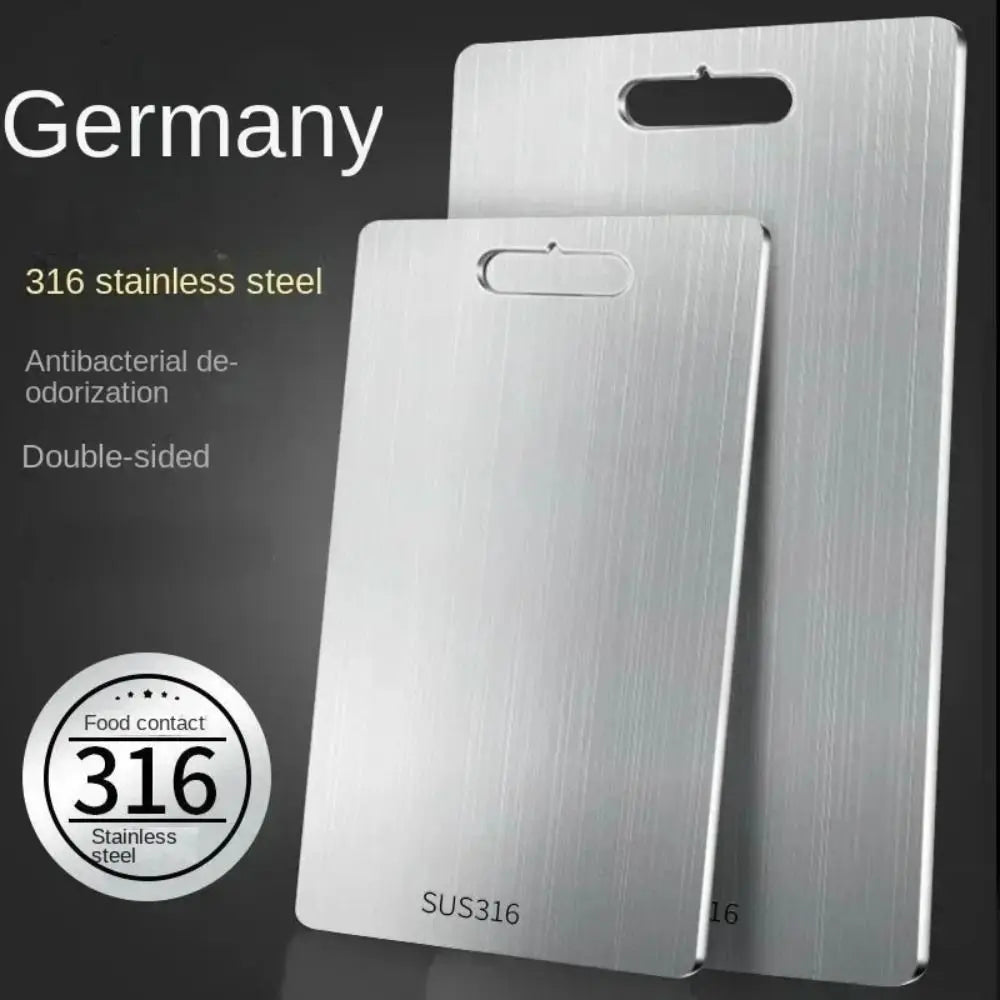 planche découper acier inoxydable antibactérienne moderne lisse poignée intégrée utilitaire cuisine 23cm 34cm