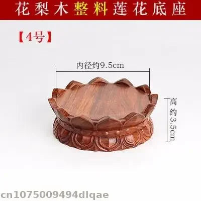 support bois sculpté bouddha fleurs artisanal marron clair étagère décoration maison trépied
