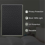 film fenêtre noir opalescent adhésif tissé damier moderne intimité thermique uv protection 30x100 cm