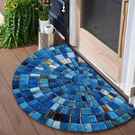 tapis d'entrée multicolore mosaïque antidérapant motif géométrique moderne classique