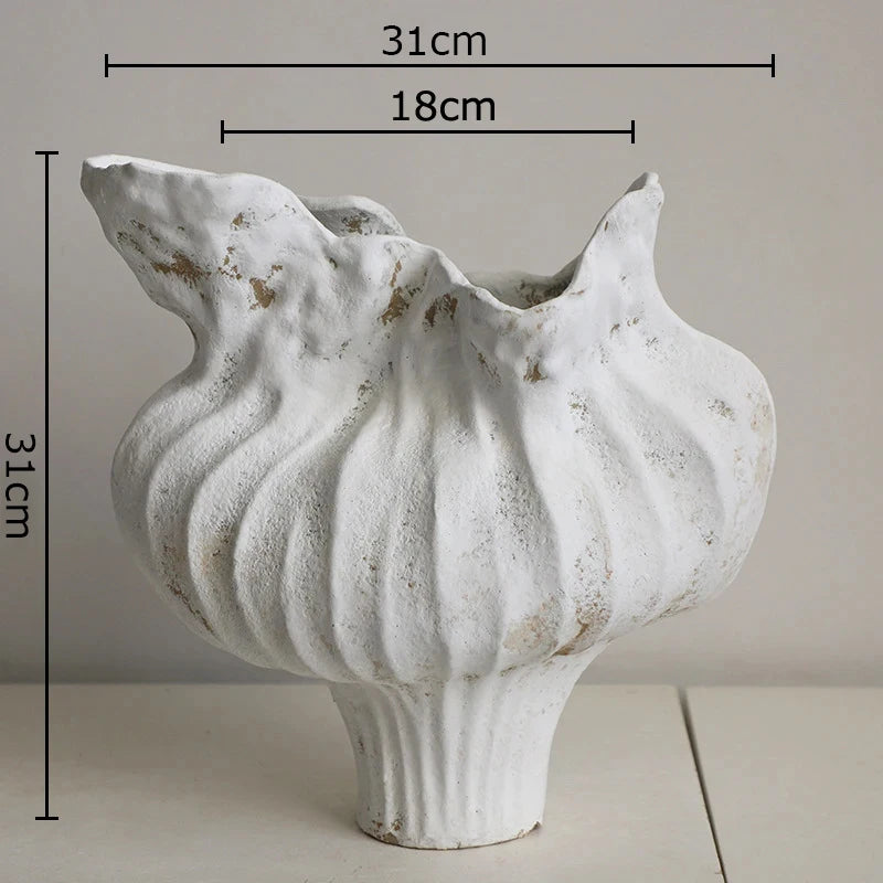 vase moderne porcelaine céramique vert rouge blanc rayures texture rugueuse wabi sabi décoration table