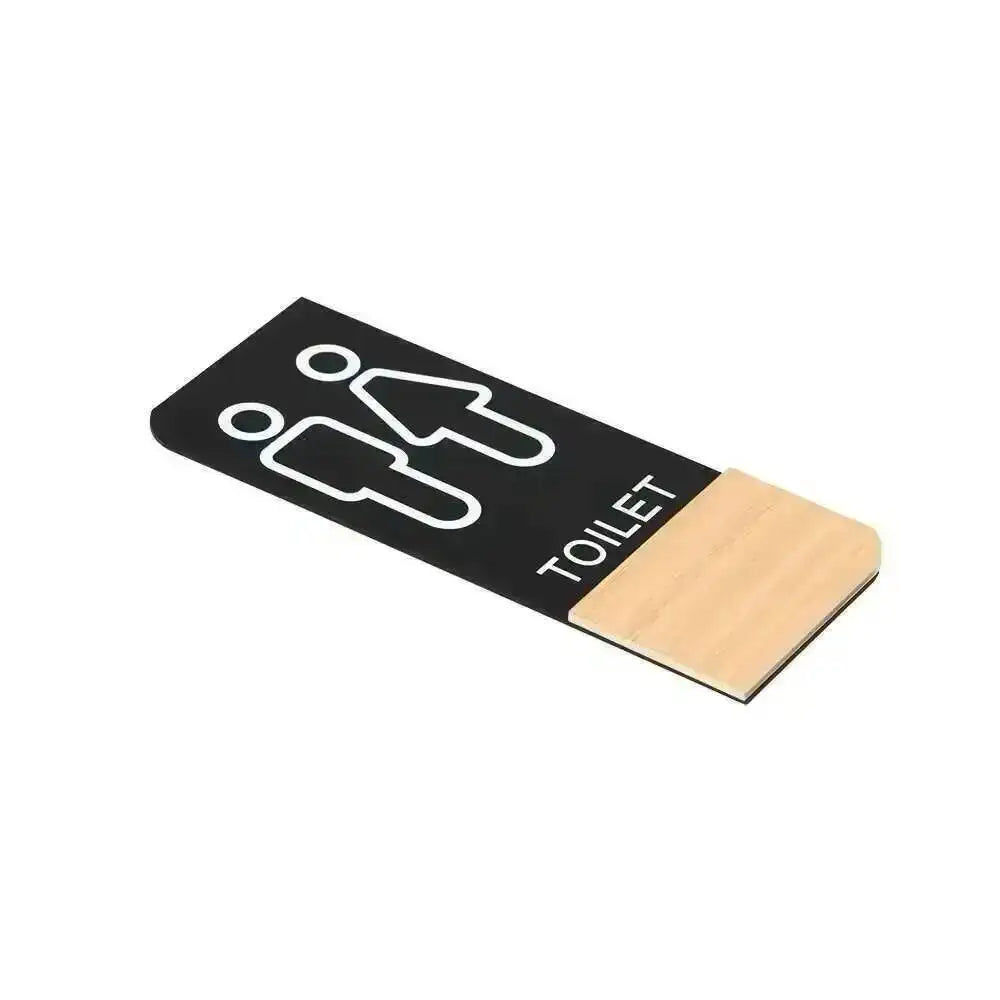 panneau toilettes homme femme adhésif acrylique noir blanc boisclair minimaliste symboles textes