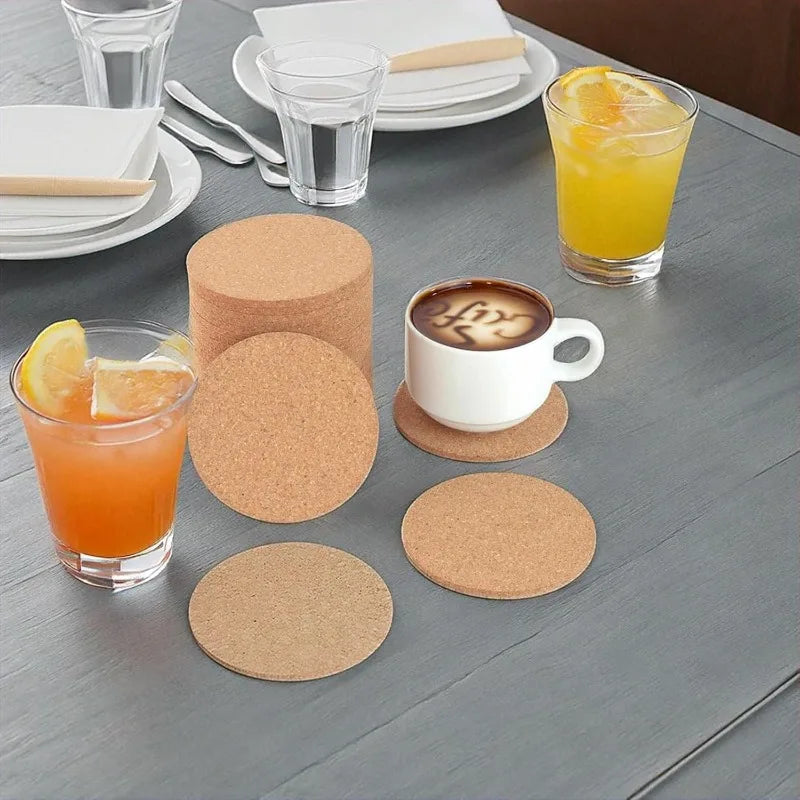 coasters bois marron clair texture naturelle moderne rustique décoration table