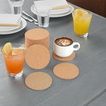 coasters bois marron clair texture naturelle moderne rustique décoration table