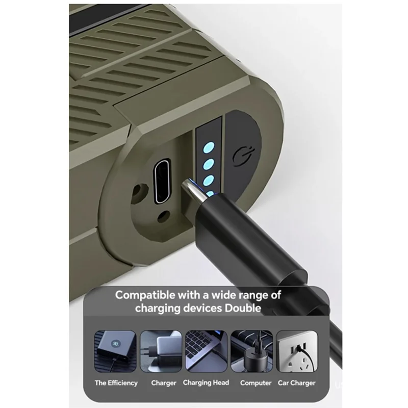 lampe camping portable vert olive 5000mAh 2400LM éclairage moderne clips