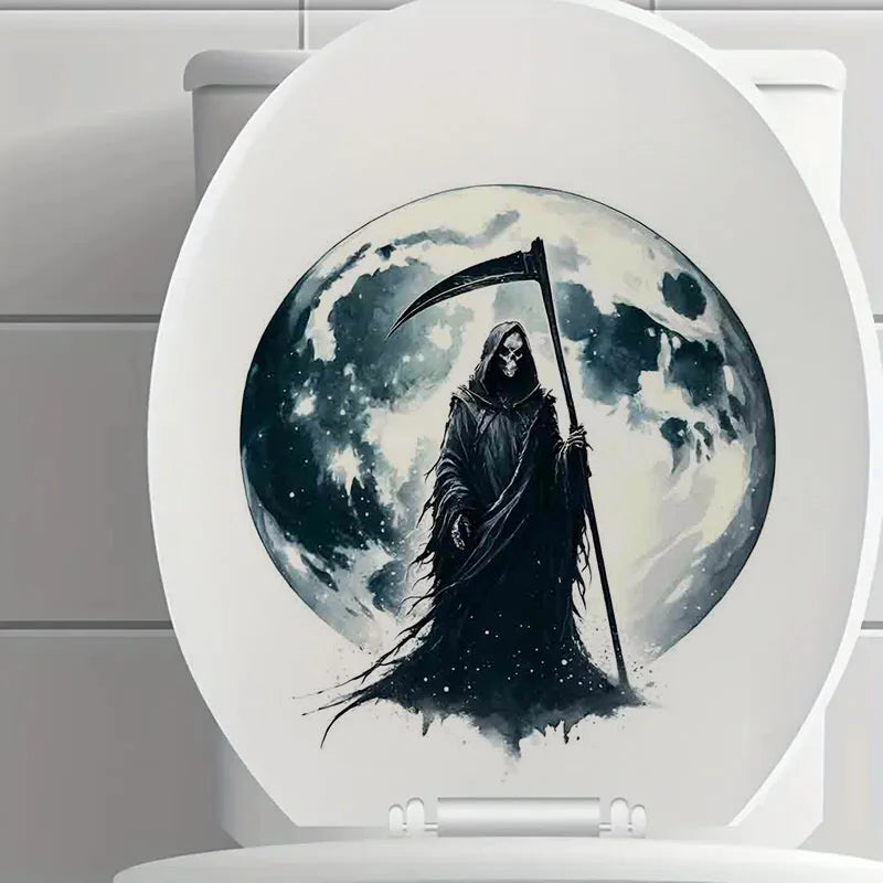 autocollant mural gothique grim reaper nuit étoiles noir illustration