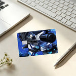 autocollants protection cartes credit dessin anime personnalisables adhésifs modernes bleu noir violet