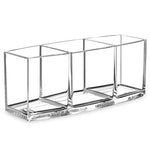 organisateur transparent pinceaux maquillage moderne minimaliste noir rouge doré blanc