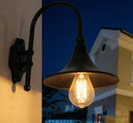 lampe murale vintage noir bronze ip44 aluminium éclairage maison filaire