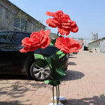 fleurs artificielles grandes violet blanc rose rouge décoration murale intérieur mariage anniversaire événement