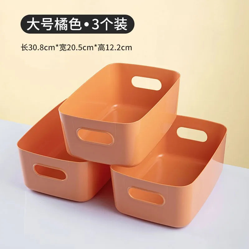 boîtes rangement réutilisables orange bleu rose gris modernes poignées