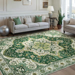 tapis sol floral géométrique bleu orange classique moderne chambre salonextérieur
