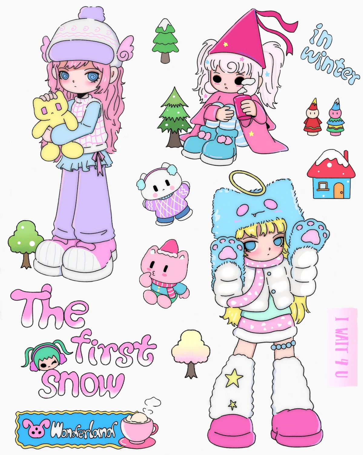 sticker collection pop musiciennes rétro candy colors vinyl stickers anime inspiré