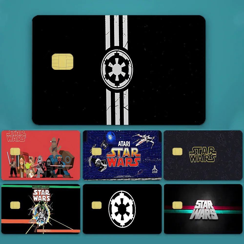 étui carte bancaire star wars logo noir rouge adhésif moderne stylisé billets protection porte