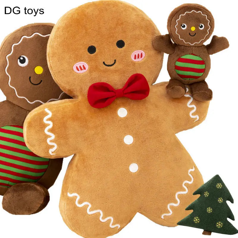 peluche personnage noel bonhomme epices sapin renne ornement fete enfants adorable