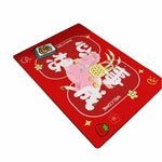 tapis traditionnel chinois rouge motifs lanternes symboles bonheur tissage résistant extérieur porche